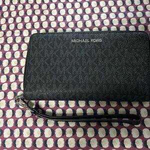 Michael Kors black logo wallet/wristlet